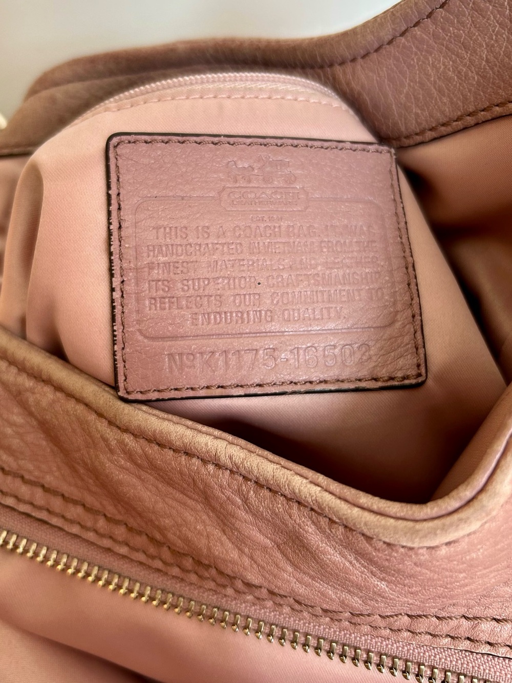 Coach Madison Maggie Y2K Hobo Bag Mauve Pink - Picture 3 of 12